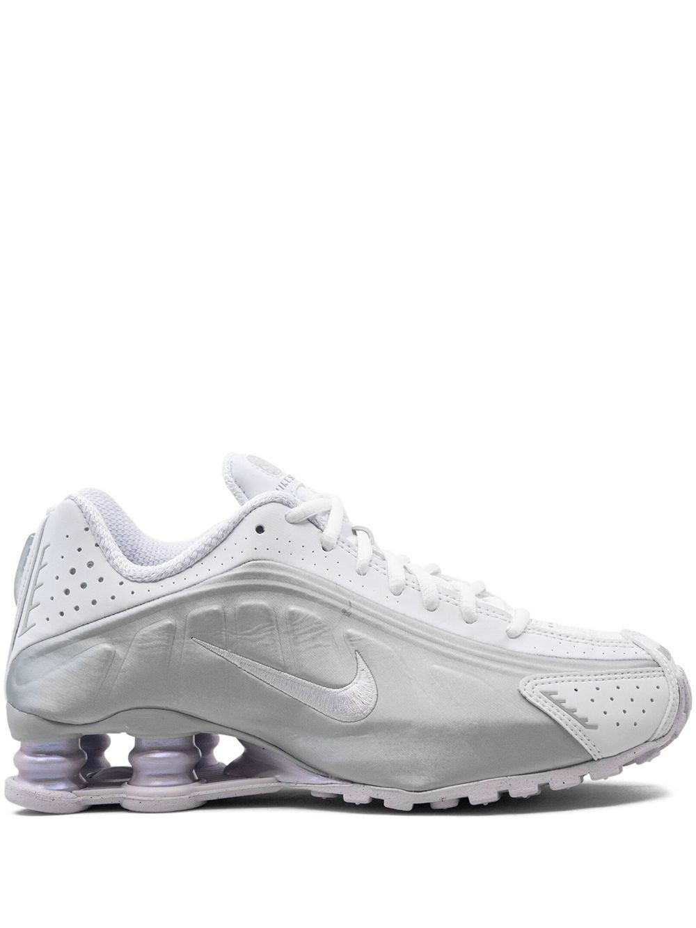 Nike Women's White/Silver Shox Running Sneakers